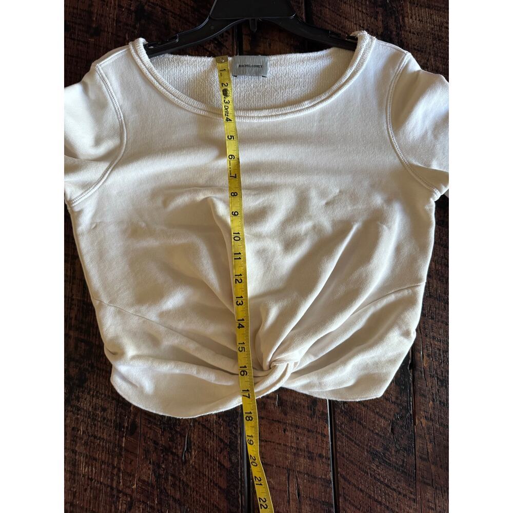 RACHEL COMEY Medium Argent Knotted Cropped long sleeve Cream/Oatmeal Sweatshirt - Picture 14 of 16